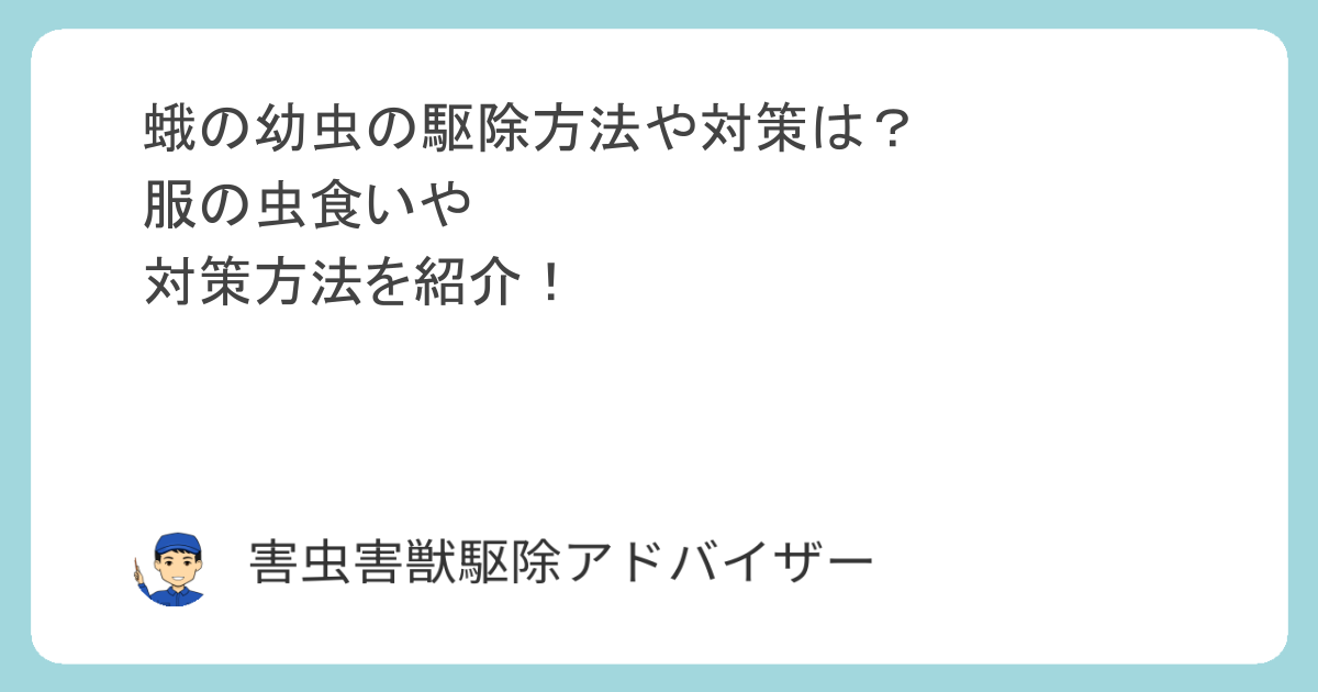 蛾の幼虫の駆除方法や対策は？服の虫食いや対策方法を紹介！