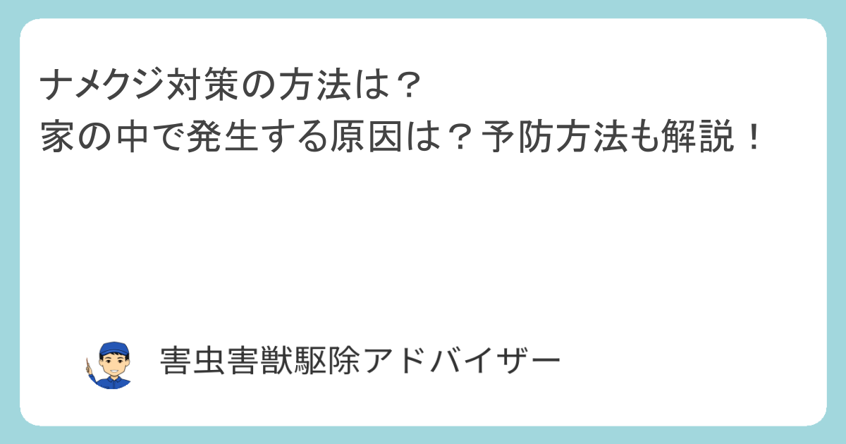 ナメクジ対策の方法は？家の中で発生する原因は？予防方法も解説！