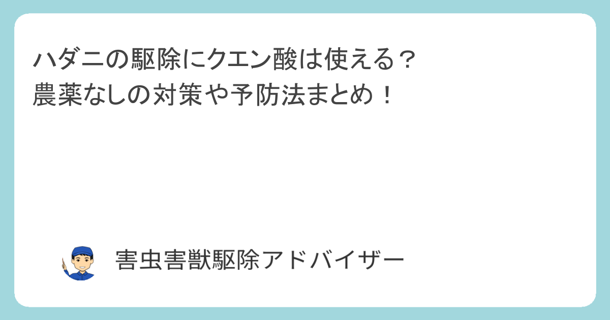 ハダニの駆除にクエン酸は使える？農薬なしの対策や予防法まとめ！
