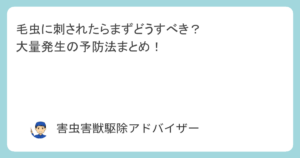 毛虫に刺されたらまずどうすべき？大量発生の予防法まとめ！