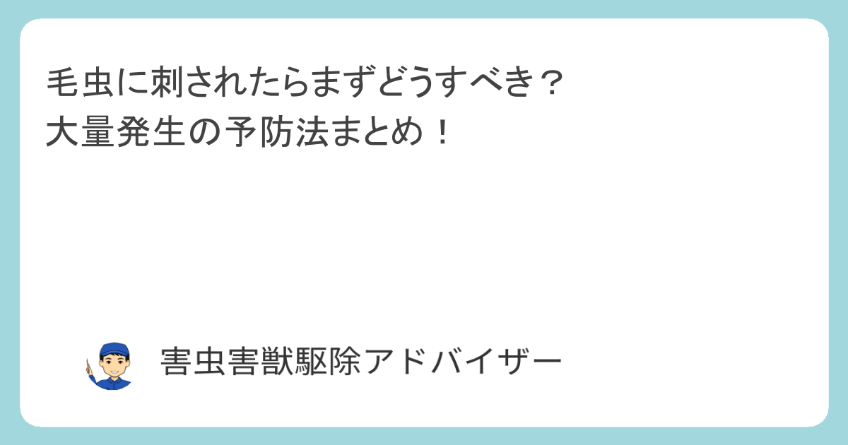 毛虫に刺されたらまずどうすべき？大量発生の予防法まとめ！
